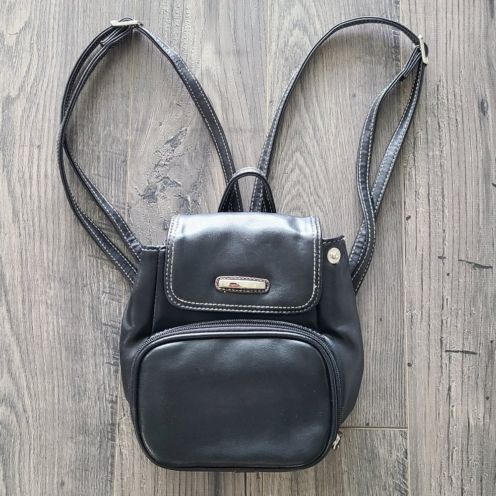 Faux Leather Mini Backpack